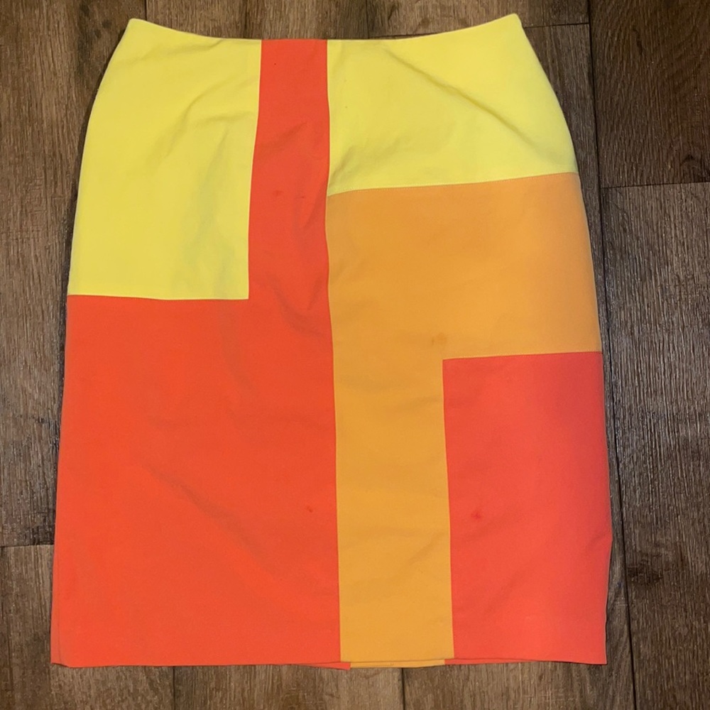 Orange and Yellow Pencil Skirt